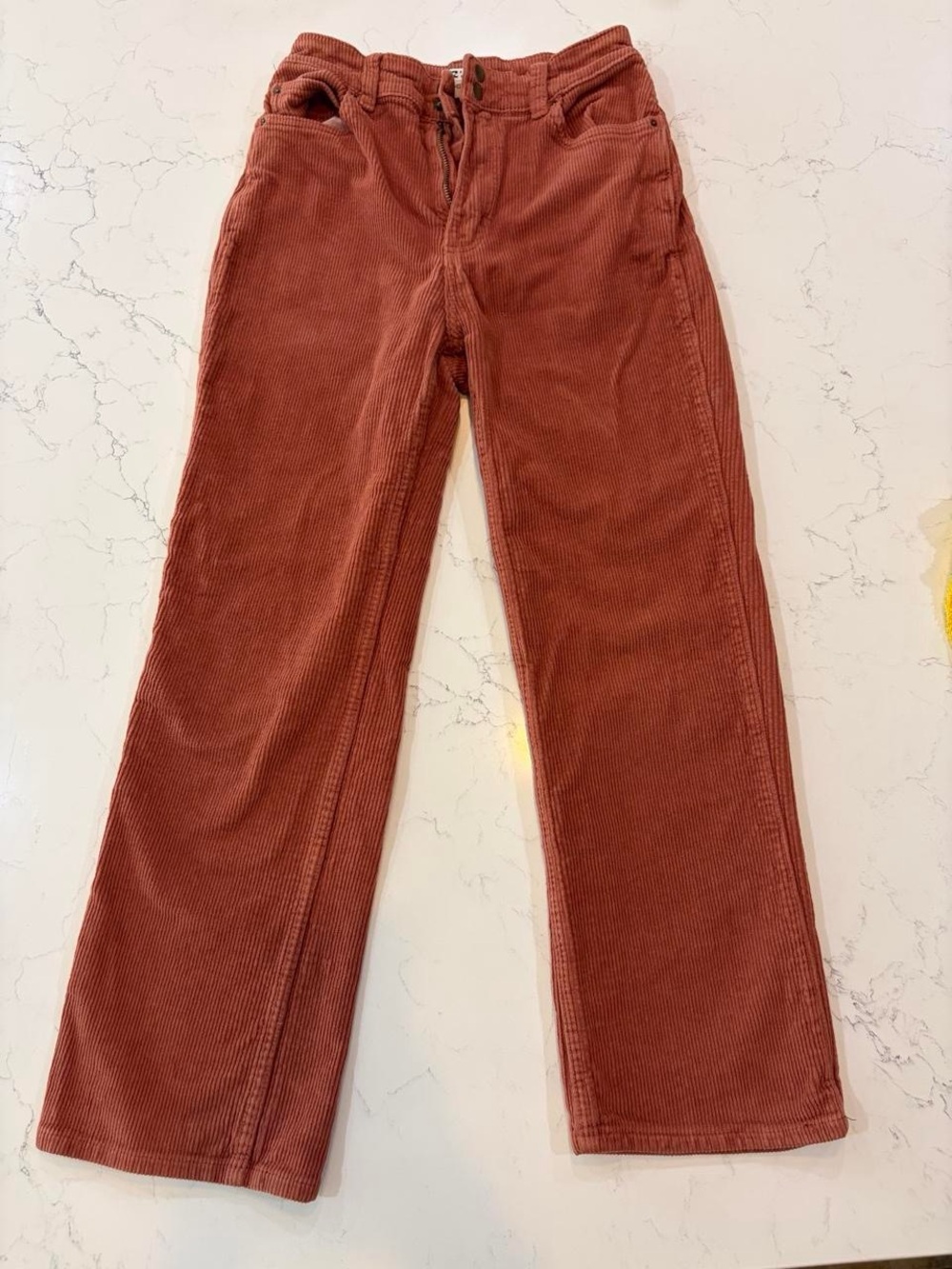 Billabong Women's Corduroy Wide-Leg Jeans in Rust Orange